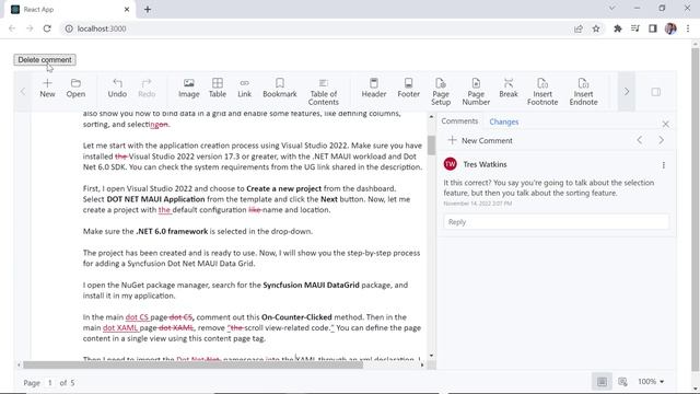 How to Review Word Documents with Comments in React смотреть онлайн