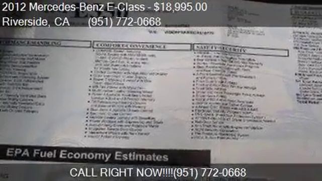 2012 Mercedes-Benz E-Class E 350 Sport 4dr Sedan for sale in смотреть онлайн