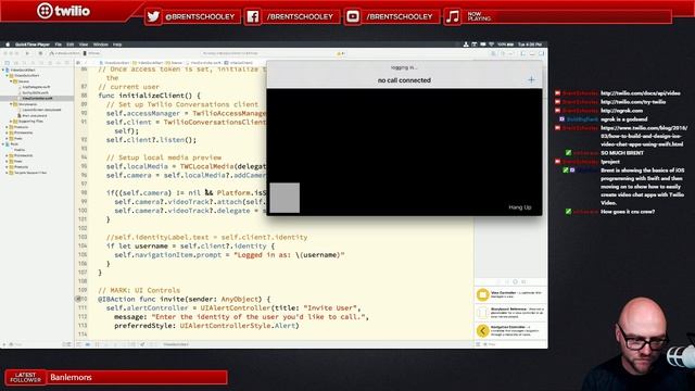 Building iOS Video Chat Apps with Swift - March 8, 2016 Twitch Stream смотреть онлайн