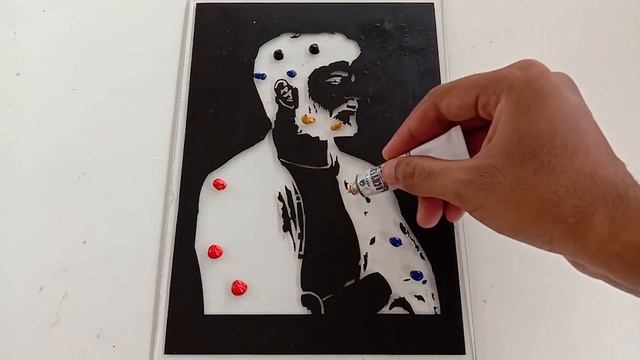 Transfer your sketch on Glass | Face | (step by step)Acrylic Painting смотреть онлайн