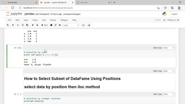 Difference between loc and iloc method | How to Access values using labels and positions | Pandas смотреть онлайн