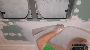 Шпаклёвка + стеклохолст - подготовка  под покраску потолка из гипсокартона (Часть 5)