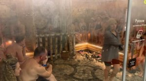 Церемония парения в банном комплексе.Установлена электрическая печь (электрокаменка) ЭКМ ЗЕВС , РЭК.