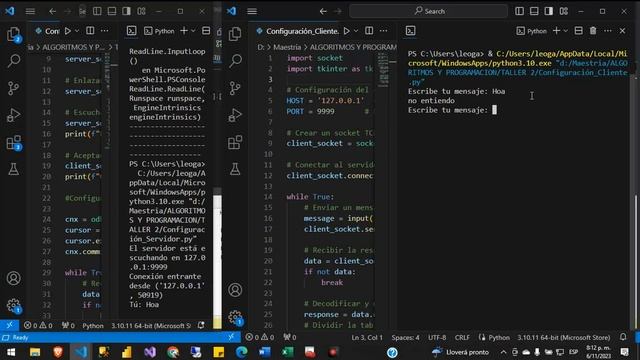 COMUNICACION SOCKET TCP IP PYTHON CONSULTA BASE DE DATOS SQL SERVER. смотреть онлайн