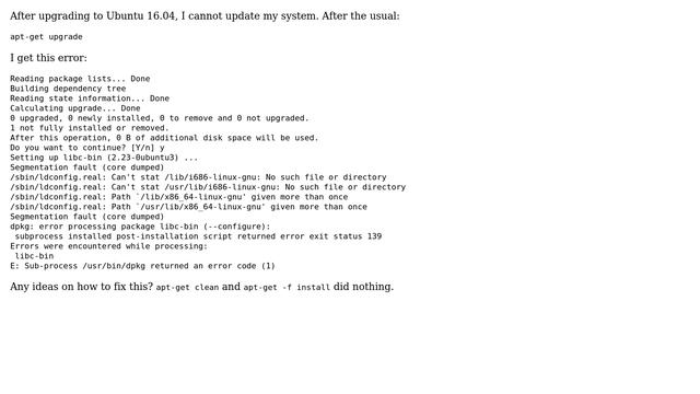Ubuntu: dpkg: error processing package libc-bin (--configure) (2 Solutions!!) смотреть онлайн