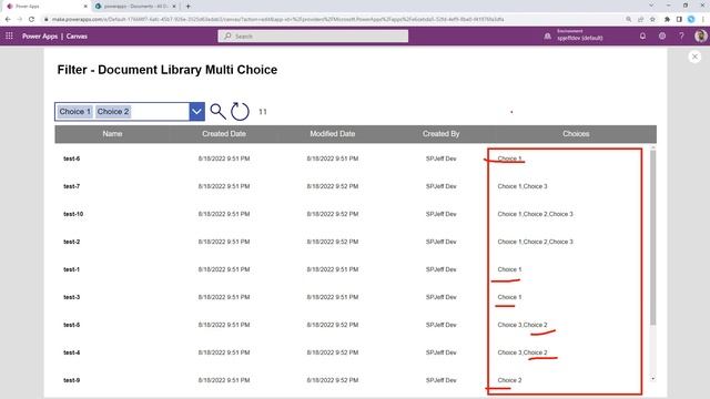 PowerApps - Filter SharePoint Document Library with Multi Choice selection смотреть онлайн