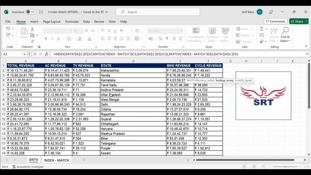 Index Match Formula In Excel