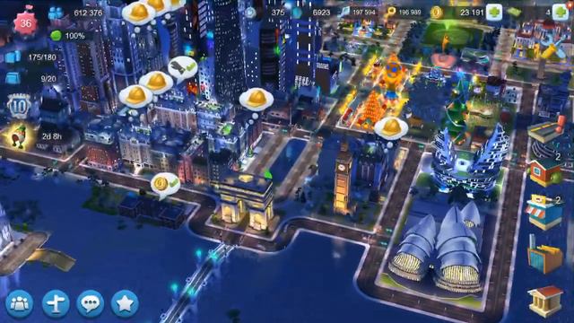 Sim City Building, ночь, лучший город !