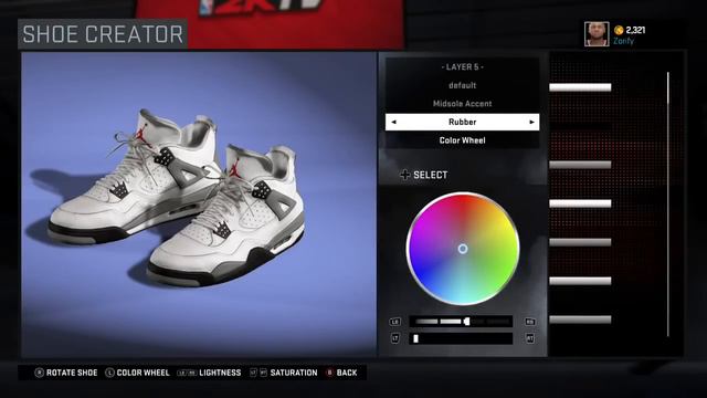 NBA 2K16 Shoe Creator - Air Jordan 4 "White Cement" смотреть онлайн