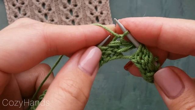 Шикарный ажурный узор спицами для вязания свитера, кардигана, палантина смотреть онлайн
