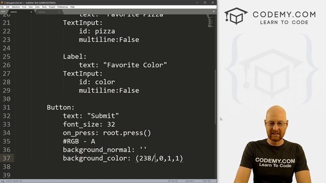 Changing Kivy Button Colors - Python Kivy GUI Tutorial #7 смотреть онлайн