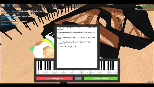 ROBLOX Virtual piano All of me + Sheets! смотреть онлайн