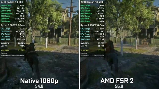 RX 580 - AMD FSR 2 OFF vs AMD FSR 2 ON - Test in 12 Games смотреть онлайн
