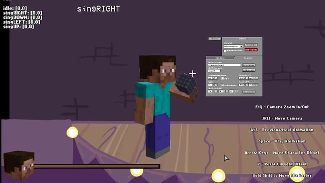 Minecraft Steve 3D FNF + Icons смотреть онлайн