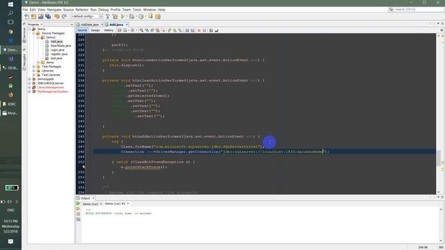 java Clear Close and Add data to sql server | java JDBC смотреть онлайн
