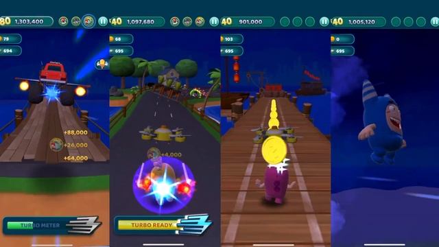 Oddbods Turbo Run - Fuse, Bubbles, Newt And Pogo IOS/Android Gameplay