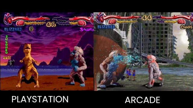 Primal Rage PlayStation vs Arcade comparison смотреть онлайн