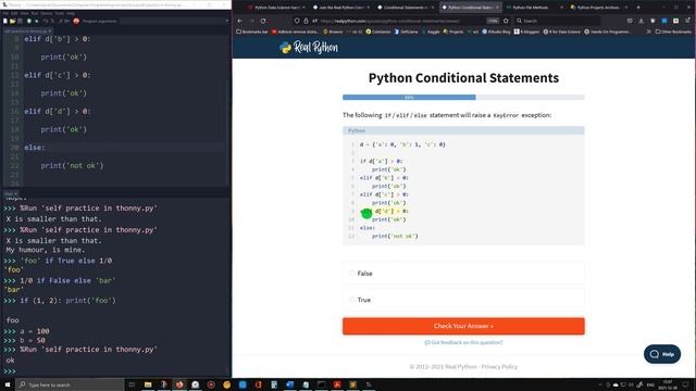 Real Python's Quiz on Python Conditional Statements смотреть онлайн