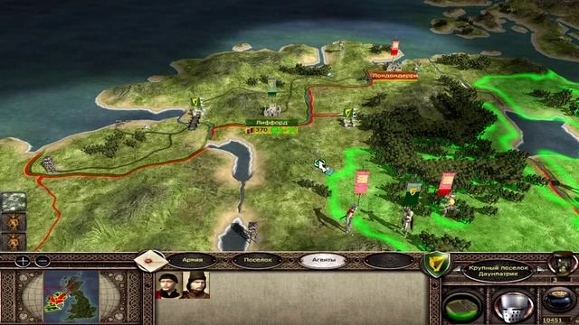 Прохождение Medieval 2 Total War Kingdoms #1 - Ирландия. Начало смотреть онлайн