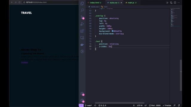 Simple Travel Landing Page with Side Navigation - HTML CSS JavaScript смотреть онлайн