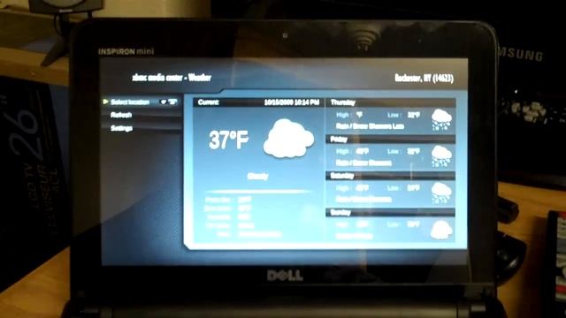 Dell Mini 10 Running Xbox Media Center On Ubuntu 9.04