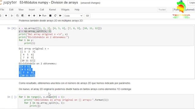 Python de Cero a Experto - Módulos numpy - Division de arrays - Video 53 смотреть онлайн