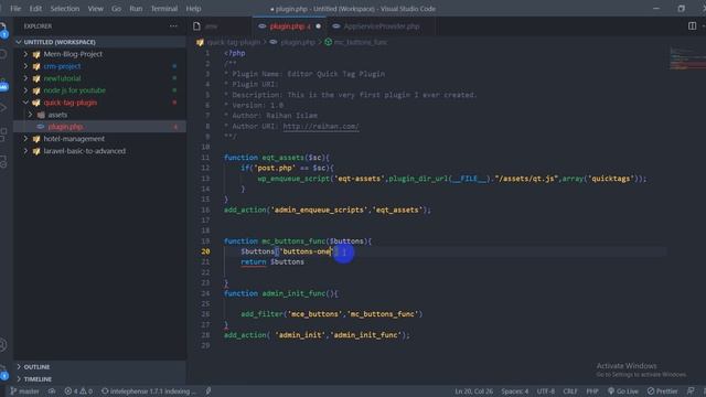 WordPress Editor Quick Tag Plugin Development Tutorials Bangla #144 hooks смотреть онлайн