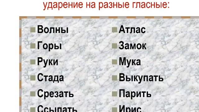 Особенности ударения в русском язике смотреть онлайн