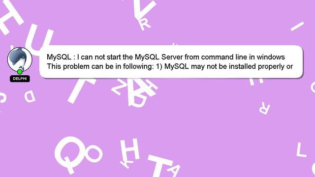MySQL : I can not start the MySQL Server from command line in windows смотреть онлайн
