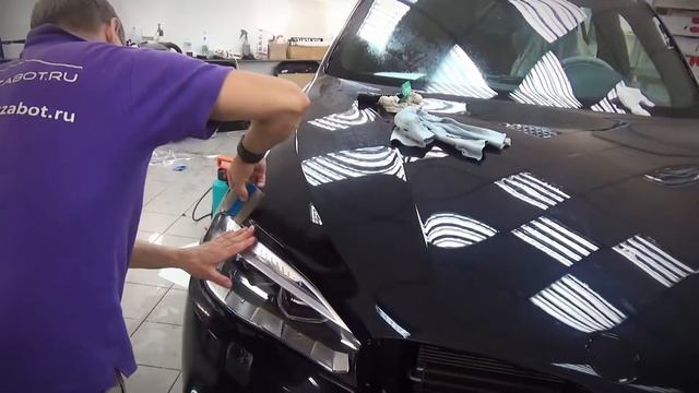 Оклейка антигравийной пленкой BMW X5M смотреть онлайн