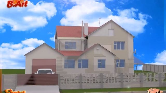 Проект двухэтажного загородного дома с террасой - LS069 смотреть онлайн