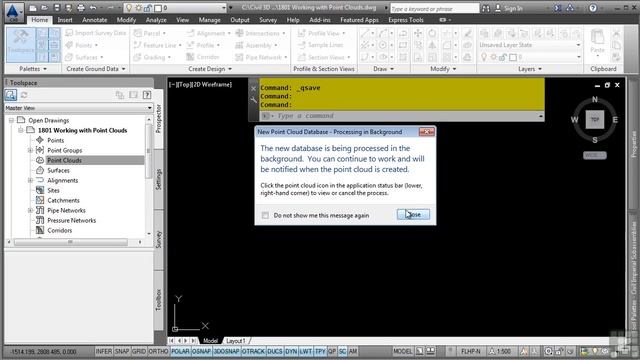 AutoCAD Civil 3D 2014 Tutorial | Working With Point Clouds смотреть онлайн