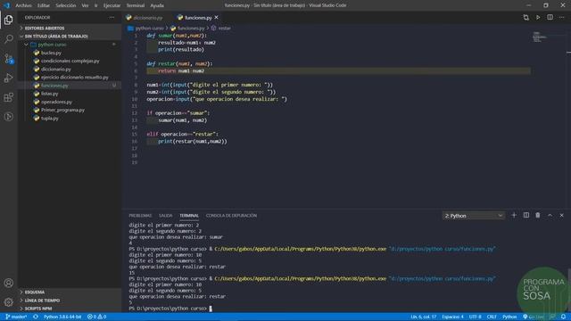 Funciones en python 3.8 || Curso de python 2020 смотреть онлайн