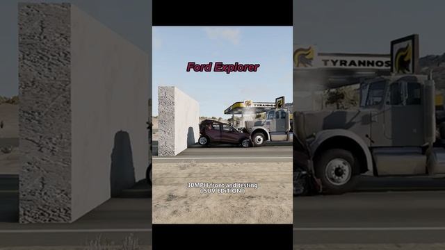 Crash Test Prueba de Impacto Frontal a (30mph) SUV смотреть онлайн