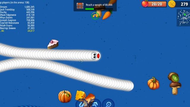 online #worms zone# gameplay challenge 80 000 weight part 1 смотреть онлайн