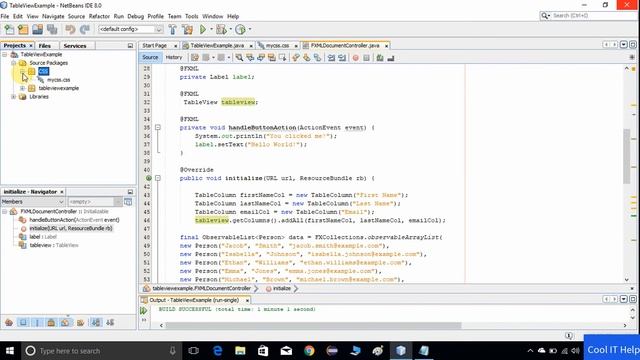 JavaFX TableView Alternate Row Color смотреть онлайн