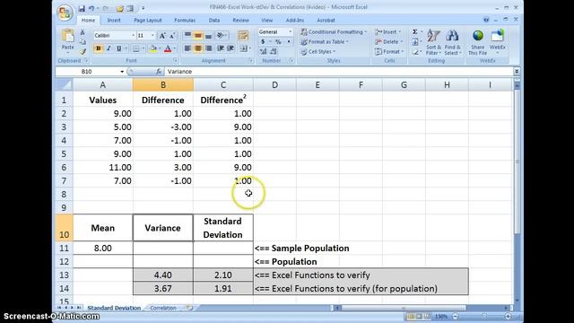 Excel-Formulas & Functions:Standard Deviation смотреть онлайн