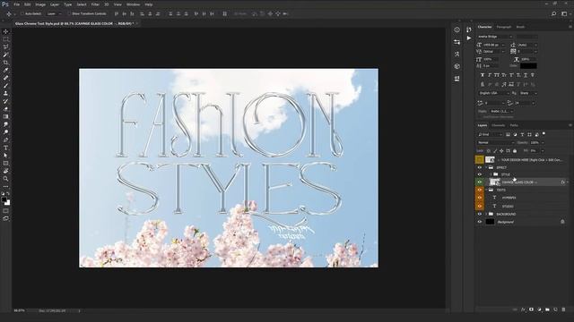 Glass Chrome Text Effect and Logo Style - Adobe Photoshop смотреть онлайн