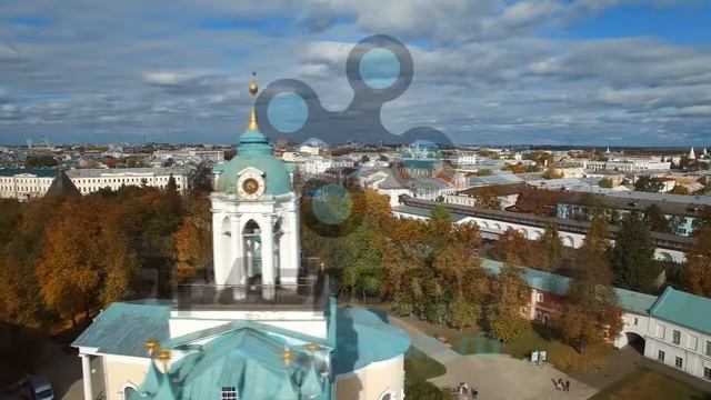 Ярославль. Музей-заповедник. Центр, золотая осень. Аэросъемка смотреть онлайн