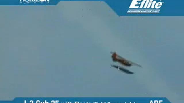 Р/у самолет J-3 Cub 25, электро, ARF (EFL4000) взлет с воды смотреть онлайн