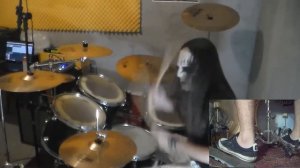 Slipknot - Psychosocial Drum Cover with Joey Jordison Mask drum play-through
