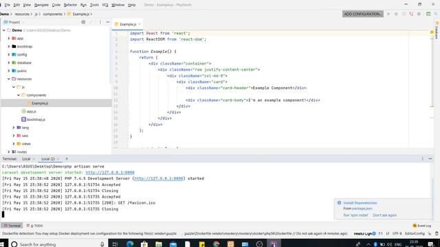 part 1||how to install and map react with laravel смотреть онлайн