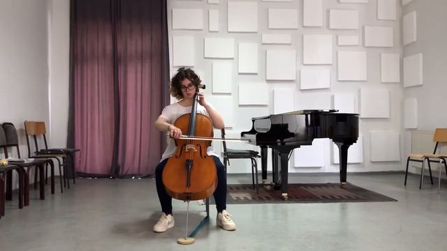 J. S. Bach - Gigue from the Cello Suite No 5 in c Minor, BWV 1011, Fjolla Asllanaj, Violoncello смотреть онлайн