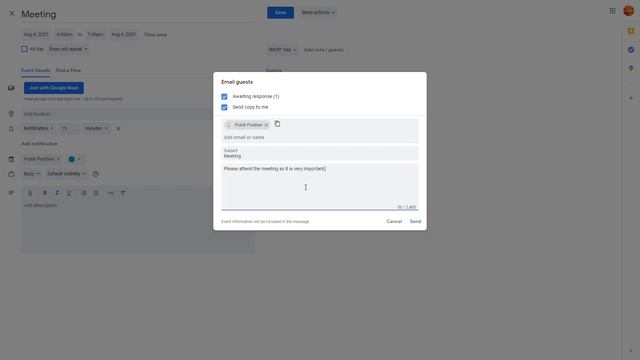 Google Calendar Tutorial - Lesson 14 - Email Guests in your Event смотреть онлайн