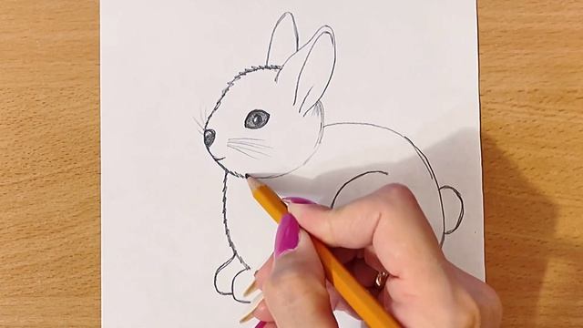 Как Нарисовать Кролика Очень Легко И Просто | Рисунок Милого Зайчика Карандашом смотреть онлайн