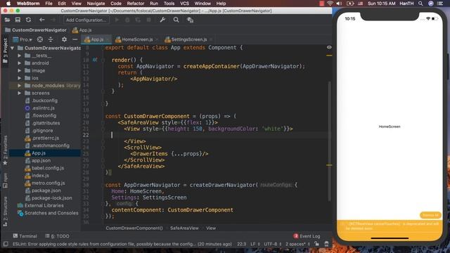 React Native #8: React Navigation 4.0 | Customize Drawer Navigator смотреть онлайн