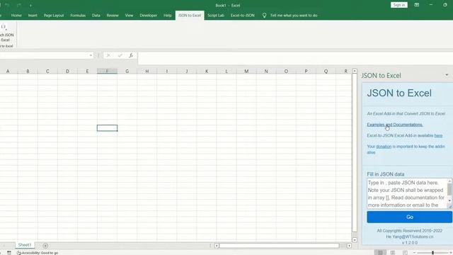 Demonstration of Using JSON to Excel addin смотреть онлайн