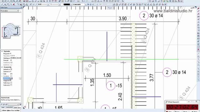 3 Allplan konstrukterstvo Armiranje temeljne ploče dodatna armatura смотреть онлайн