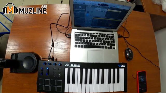 Alesis V25 midi keyboard/клавиатура/controller/контроллер. Обзор/overview смотреть онлайн