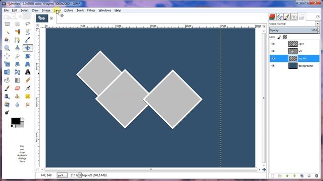 How To Make a Multi Diamond Photo Collage in GIMP смотреть онлайн